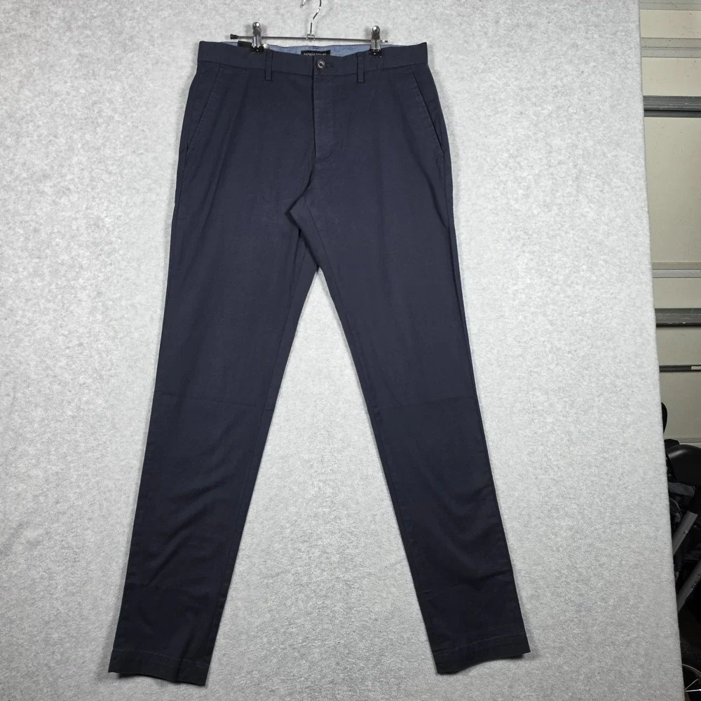 Banana Republic Pants Mens Size 32x36 Navy Mason Stretch Chino Straight Tapered